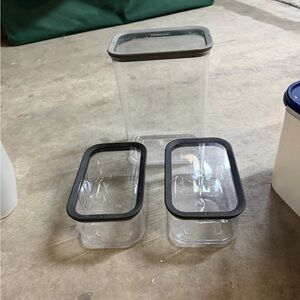 Rubbermaid Clear Food Storage Set with Gray Lids